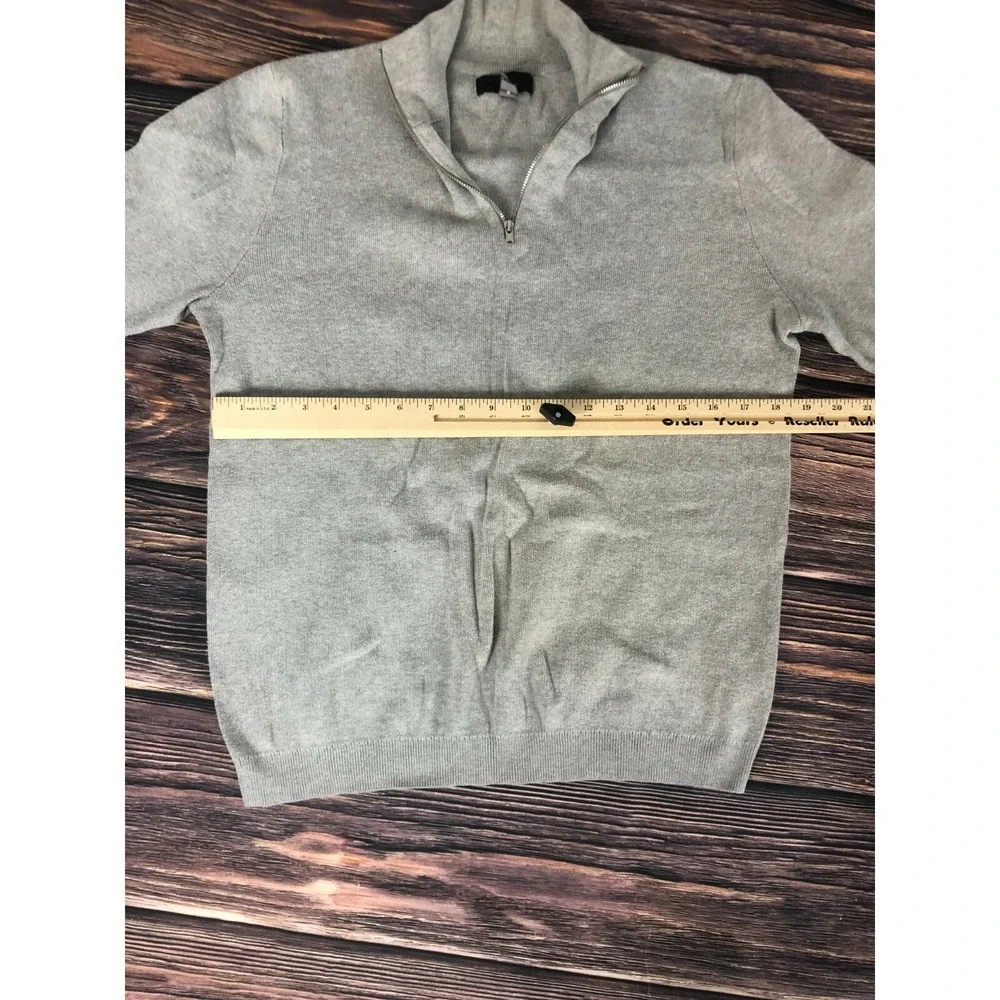 Asos Mens Size Medium Gray 1/4 Zip Long Sleeve Sweater‎ Top Collared